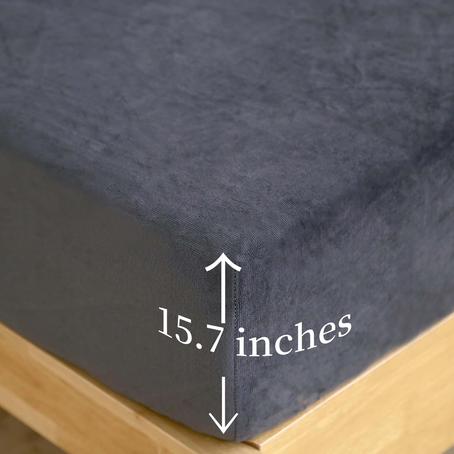 Sdy Twin Fitted Sheet Flannel, Luxury Hotel Comfy Soft Extra Deep Pocket Fitted Sheets Only Fit Mattresses Up To 14   -16   ,Fuz