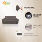 Easy-Going Oversized 6 Pieces Microfiber Stretch Sectional Recliner Loveseat Sofa Slipcover Soft Fitted Fleece 2 Seats Couch Cover Washable Furniture Protector With Elasticity For Kids Pet Taupe