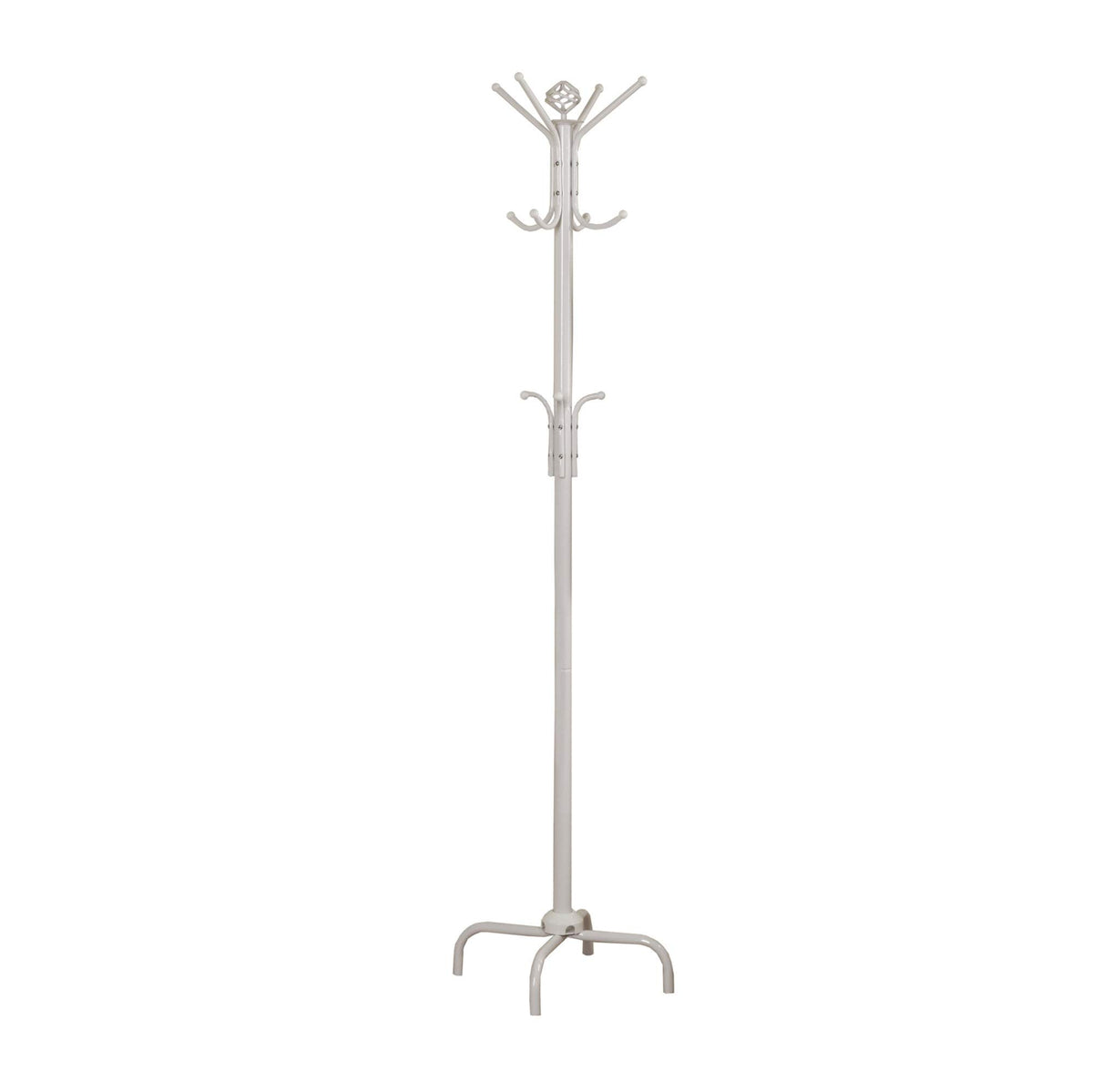 HomeRoots Decor 19-inch x 19-inch x 70-inch White, Metal - Coat Rack