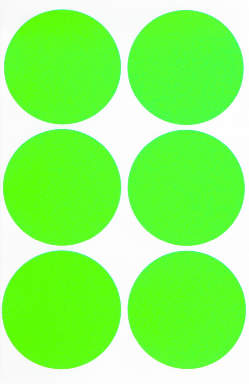 Royal Green Round 2' Inch Neon Green Sticker 50Mm Dot Labels For Multi-Purpose Great For Jars And Storage Identification - Perm