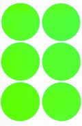 Royal Green Round 2' Inch Neon Green Sticker 50Mm Dot Labels For Multi-Purpose Great For Jars And Storage Identification - Perm