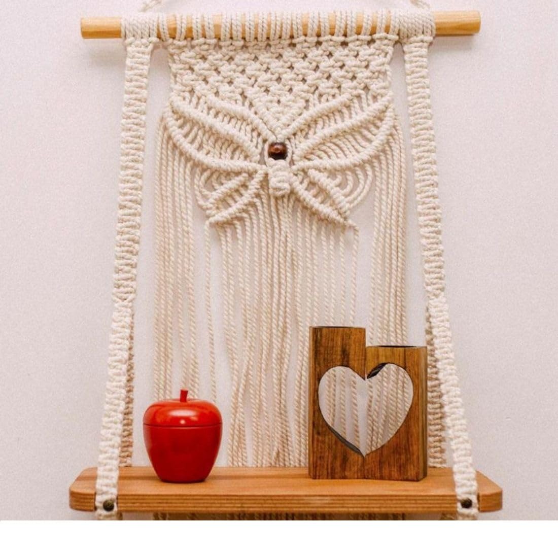 Looks Hand Work |Macrame Wall Hanging Shelf Organizer | Boho Macrame Wall Handmade Hanging | Macrame Tapestry Shelf For Hanging 