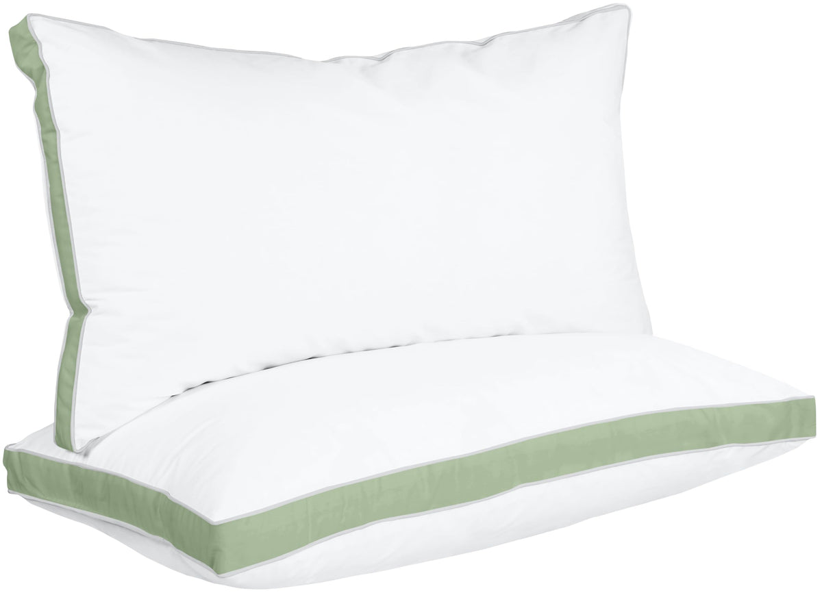 Utopia Bedding Bed Pillows For Sleeping King Size (Sage), Set Of 6, Cooling Hotel Quality, Gusseted Pillow For Back, Stomach Or