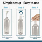 Pump Dispenser (4 Pack) New & Improved 4 Cc Output With Each Pumping (Versus 2 Cc In Others),Easy To Handle Fits 33 Oz Bottles