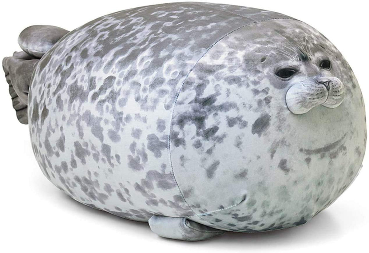 Merryxd Chubby Blob Seal Pillow,Stuffed Cotton Plush Animal Toy Cute Ocean Medium(17.6 In)