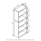 Furinno Luder Bookcase / Bookshelf / Storage Shelves, 5-Tier, French Oak