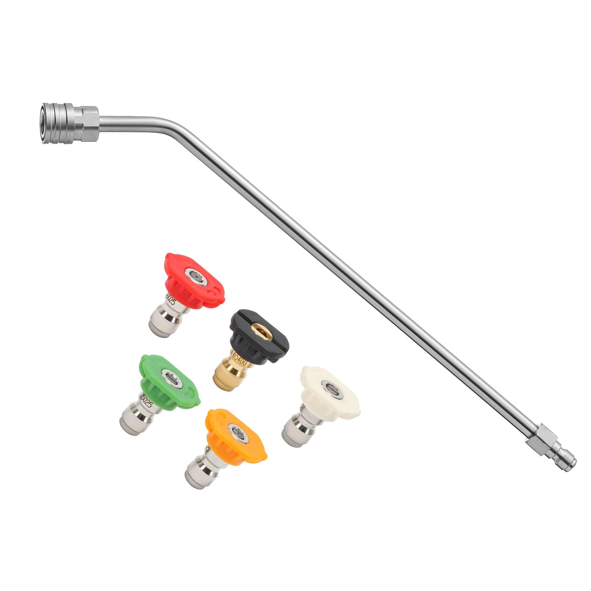 Ridge Washer Pressure Washer Extension Wand, 45 Degree Curved Angled Attachment Lance For Undercarriage And Gutter Rod, 1/4 Quic