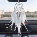 Malicosmile Car Dream Catcher for Rearview Mirror Accessories, Small White Dream Catchers for Car Hanging Ornament for Room Deco