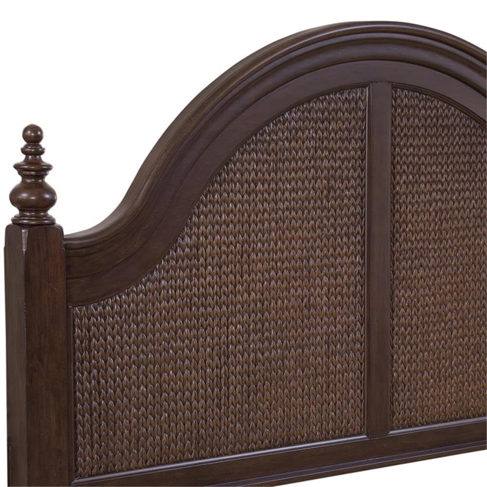 American Woodcrafters Rodanthe 82&Quot; W King Woven Wood Headboard In Tobacco Brown