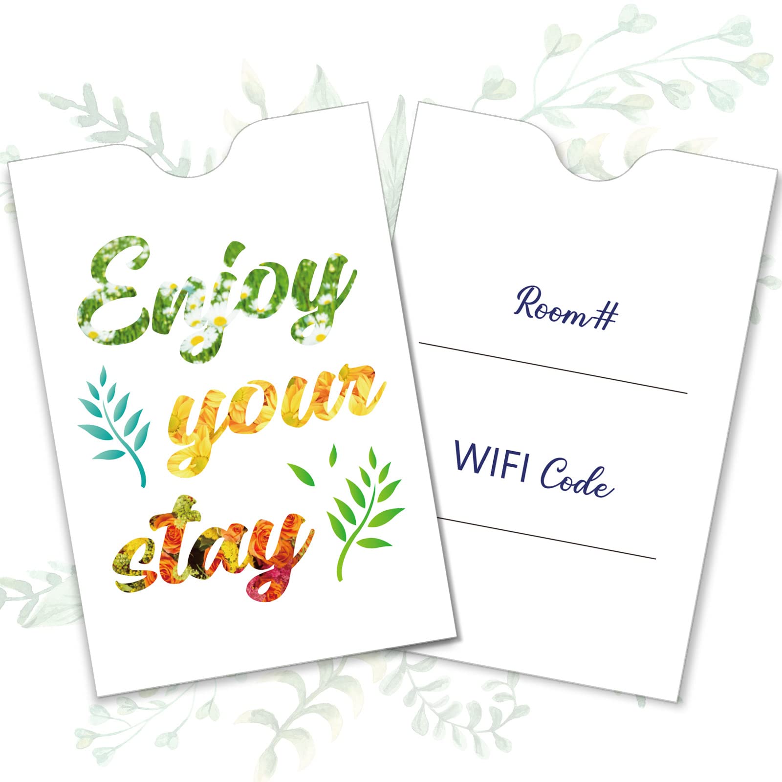 Jutom 1000 Pcs Key Card Envelopes Hotel Room Key Card Holder Sleeves Enjoy Your Stay Welcome Gift Envelope Sleeve Bulk for Hotel