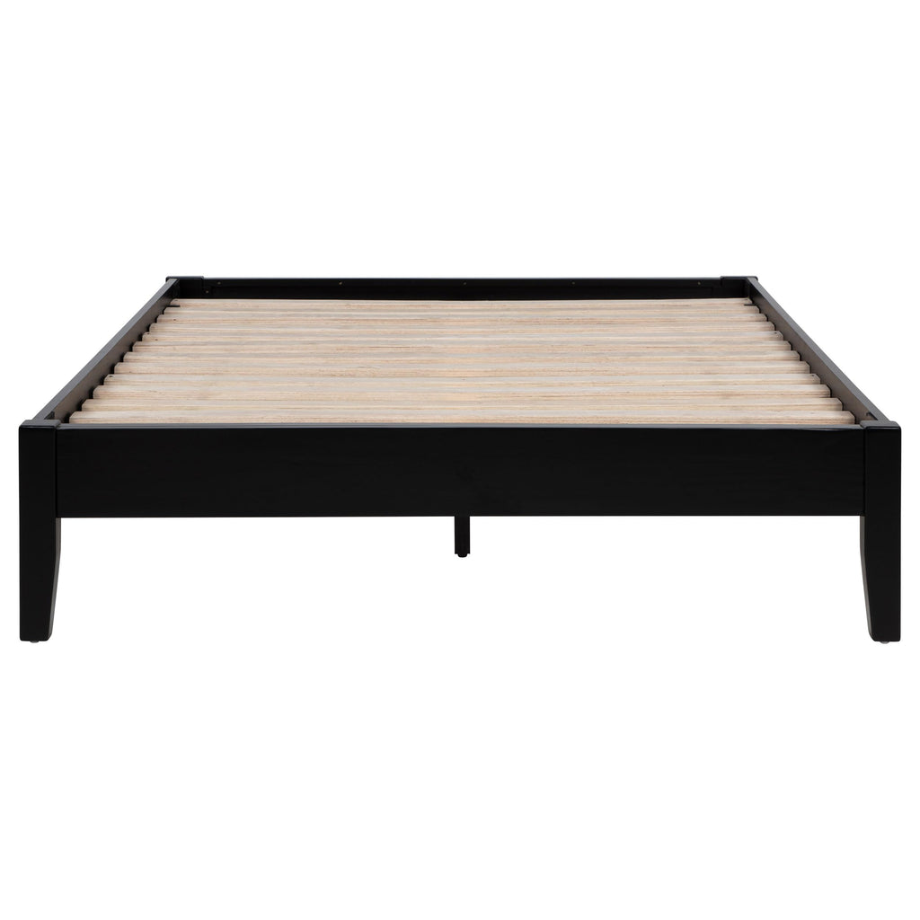 Coaster Home Furnishings Hounslow Contemporary Full Size Pine Wood Platform Bed Frame Headboard Compatible Bed Base Black 306129F