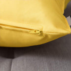 Miulee Pack Of 4 Decorative Outdoor Pillow Covers Square Cushion Cases Pu Coating Waterproof Throw Pillowcase Shell For Living Room Couch Sofa Garden Patio Tent Park 16X16 Inch Yellow