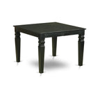 East West Furniture WENO6D-BLK-W 6 Piece Kitchen Set Contains a Rectangle Room Table with Butterfly Leaf and 4 Dining Chairs with a Bench, 42x60 Inch