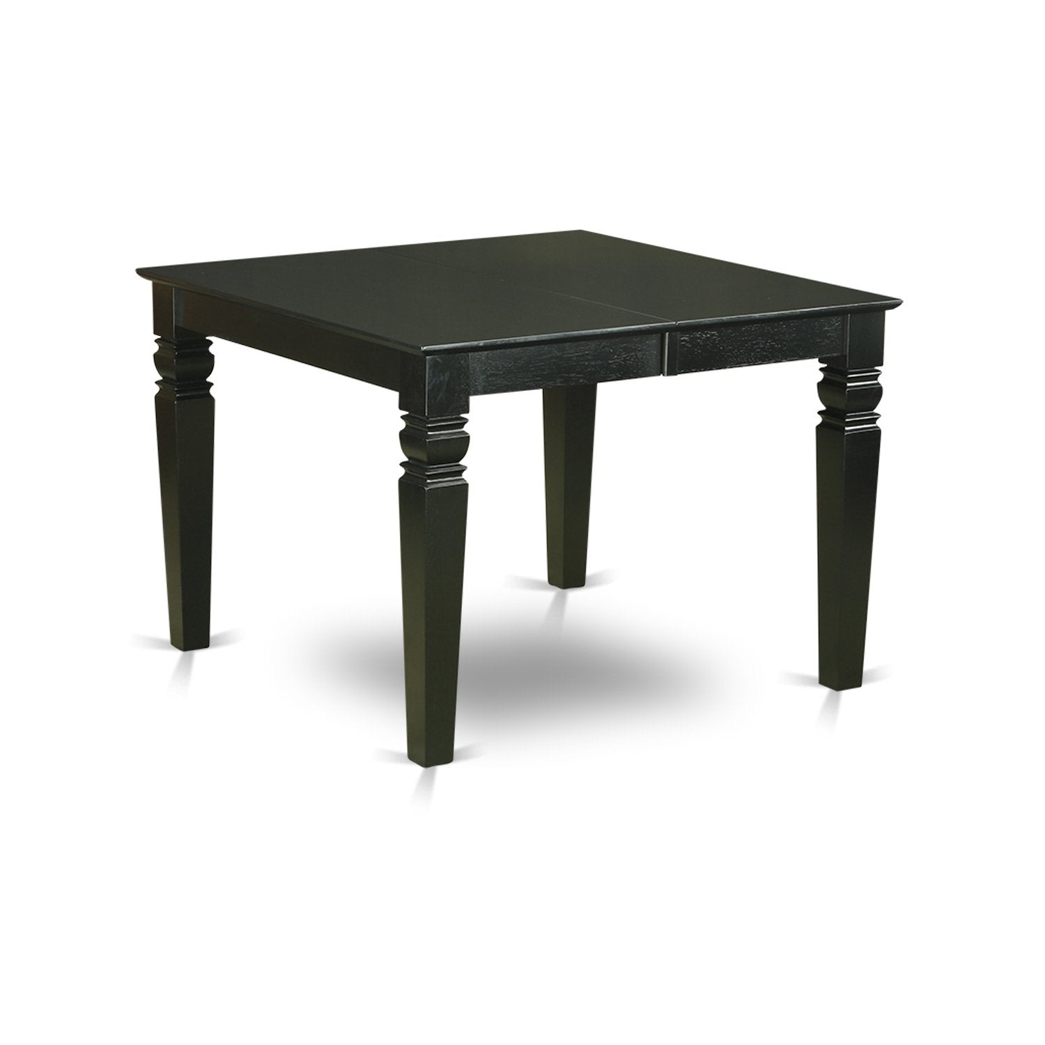 East West Furniture WENO6D-BLK-W 6 Piece Kitchen Set Contains a Rectangle Room Table with Butterfly Leaf and 4 Dining Chairs with a Bench, 42x60 Inch