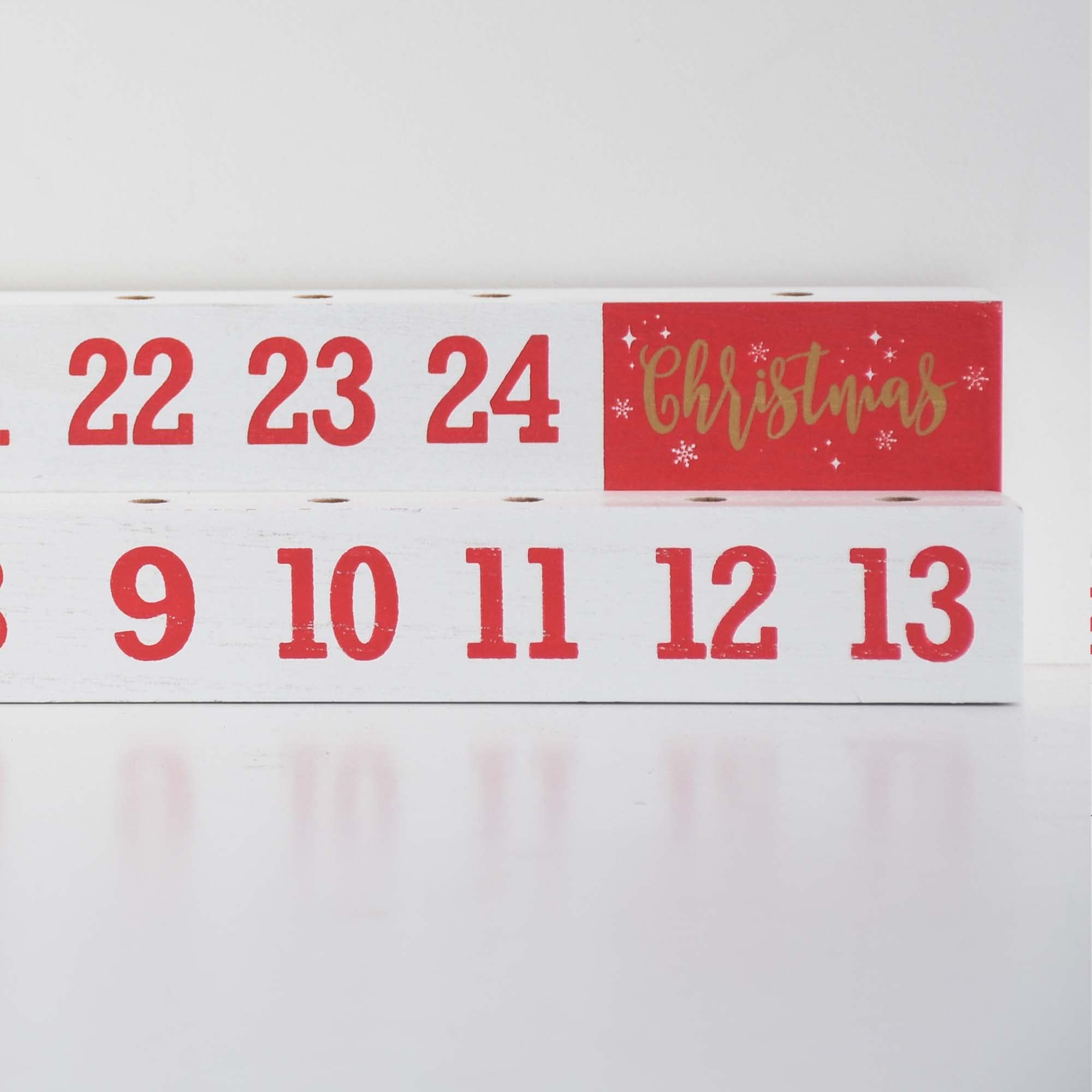 Paris Loft Christmas Countdown Sign, Countdown Calendar, Wooden Christmas Tabletop Decor, Advent Calendar With Santa