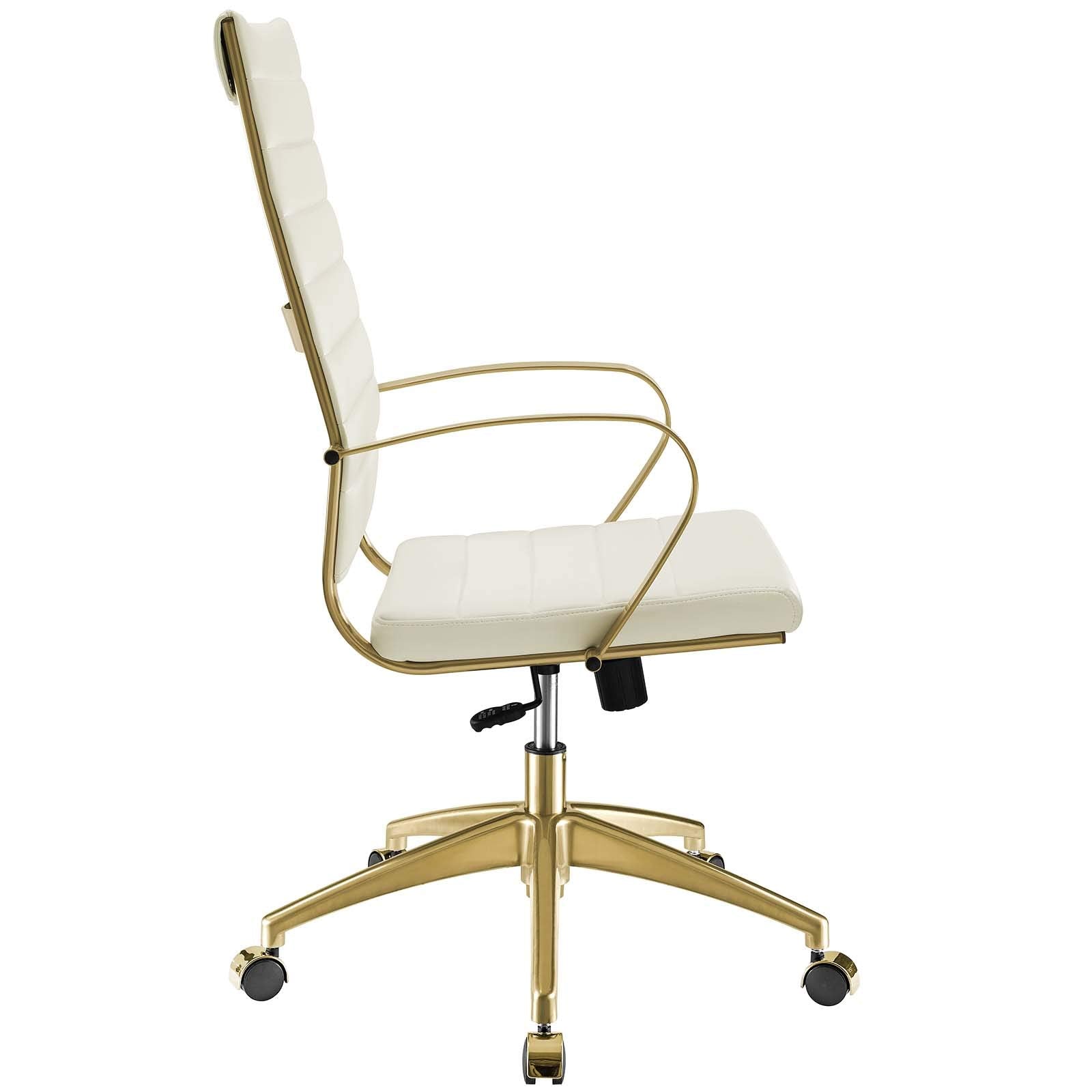 Modway Jive Gold Stainless Steel Executive Managerial Tall Swivel Highback Office Chair
