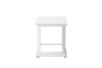Pangea Home Leaf St Wht Side Table, White