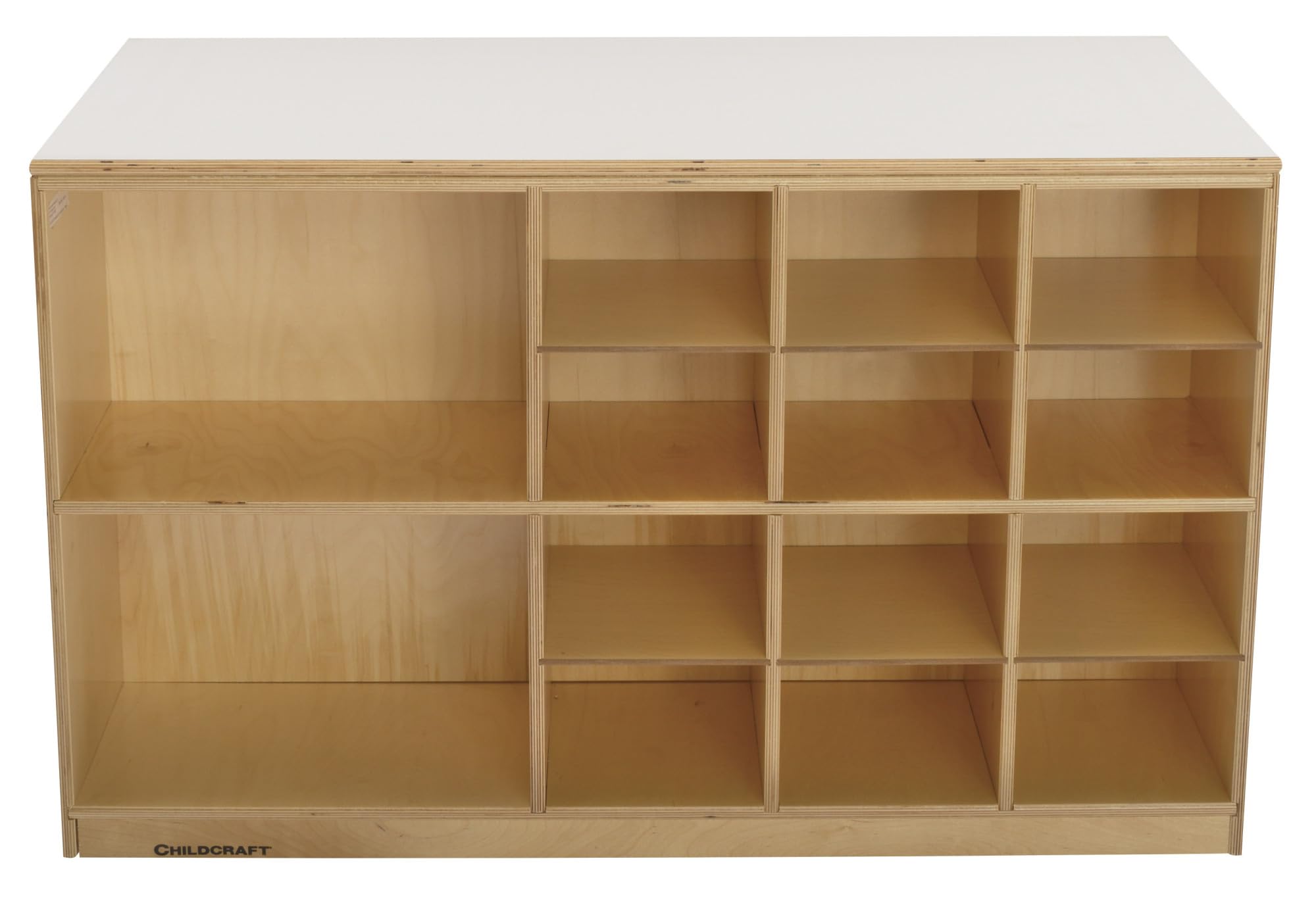 Childcraft Mobile Double-Sided Storage Unit, 12 Translucent Color Trays, 47-3/4 x 23-3/4 x 30 Inches