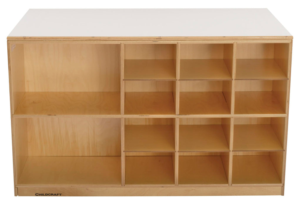 Childcraft Mobile Double-Sided Storage Unit, 12 Translucent Color Trays, 47-3/4 x 23-3/4 x 30 Inches
