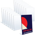 4 X 6 Inch Acrylic Sign Holder Clear Slanted Sign Holders Slanted Stand Holder For Table Menu Display Holder Flyer Holder For Re