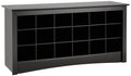 Prepac Shoe Storage Cubbie Bench, 24 x 48 x 16, Black