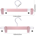 Pants Hangers With Clips Skirt Hangers For Women Plastic Clip Hangers For Pants Clothes Hangers (30Pack, Pink)