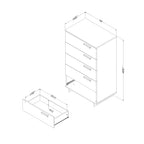 South Shore Cavalleri 5-Drawer Chest Storage Unit, Nordik Oak