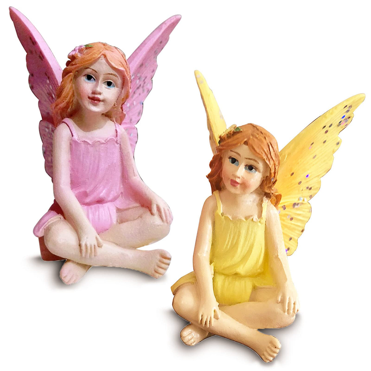 Muamax Fairy Garden Fairies Miniature Garden Fairies Figurines Outdoor Small Fairies Ornaments Fairy Garden Accessories Terrariu