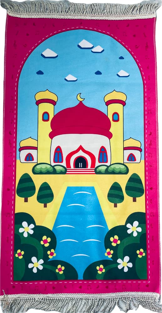 Muslim Kids Prayer Mat / Rug - Pink