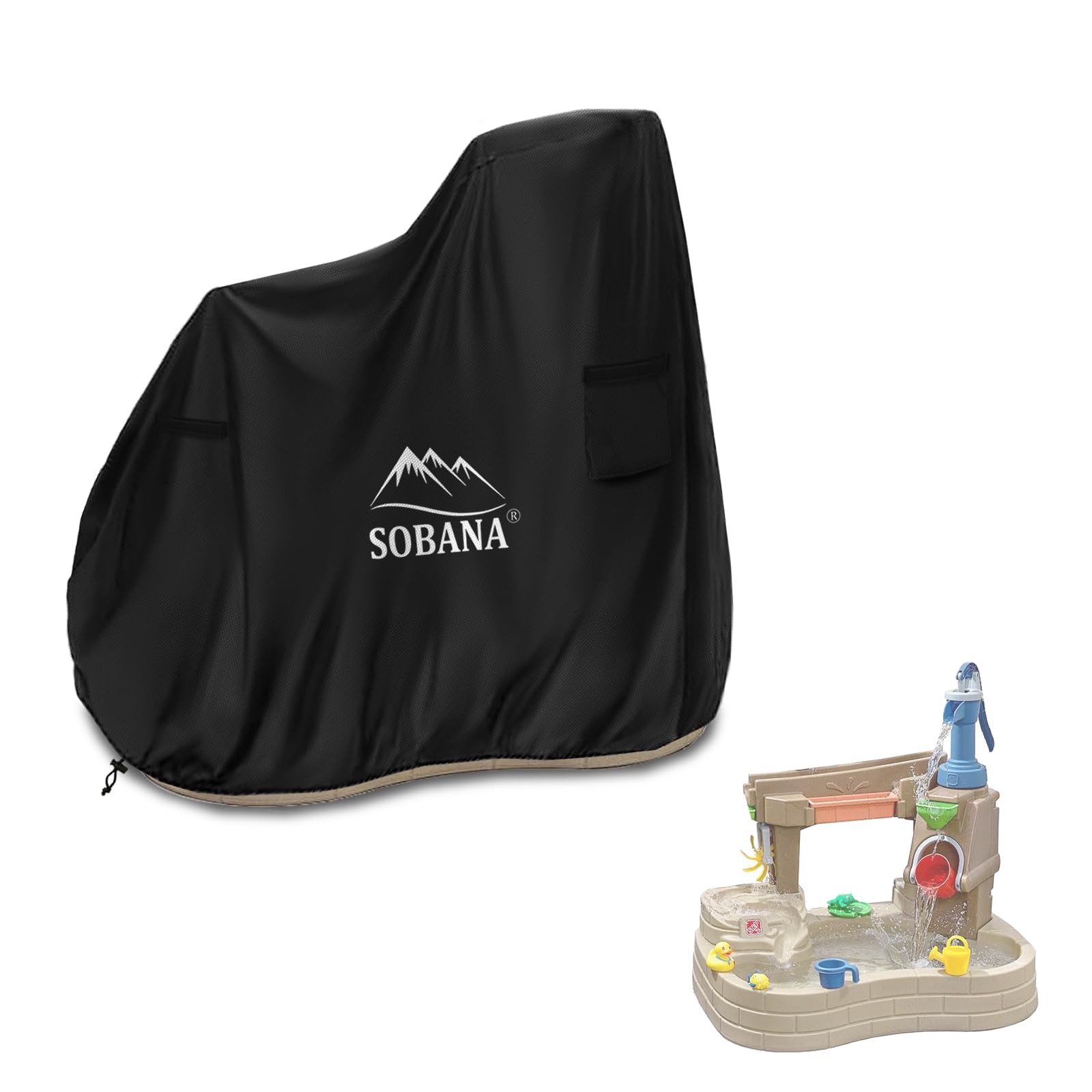 Sobana Kids Water Table Cover For Step 2 Pump & Splash Discovery Pond Water Table,Waterproof Dust Proof Anti-Uv Outdoor Kids Wat