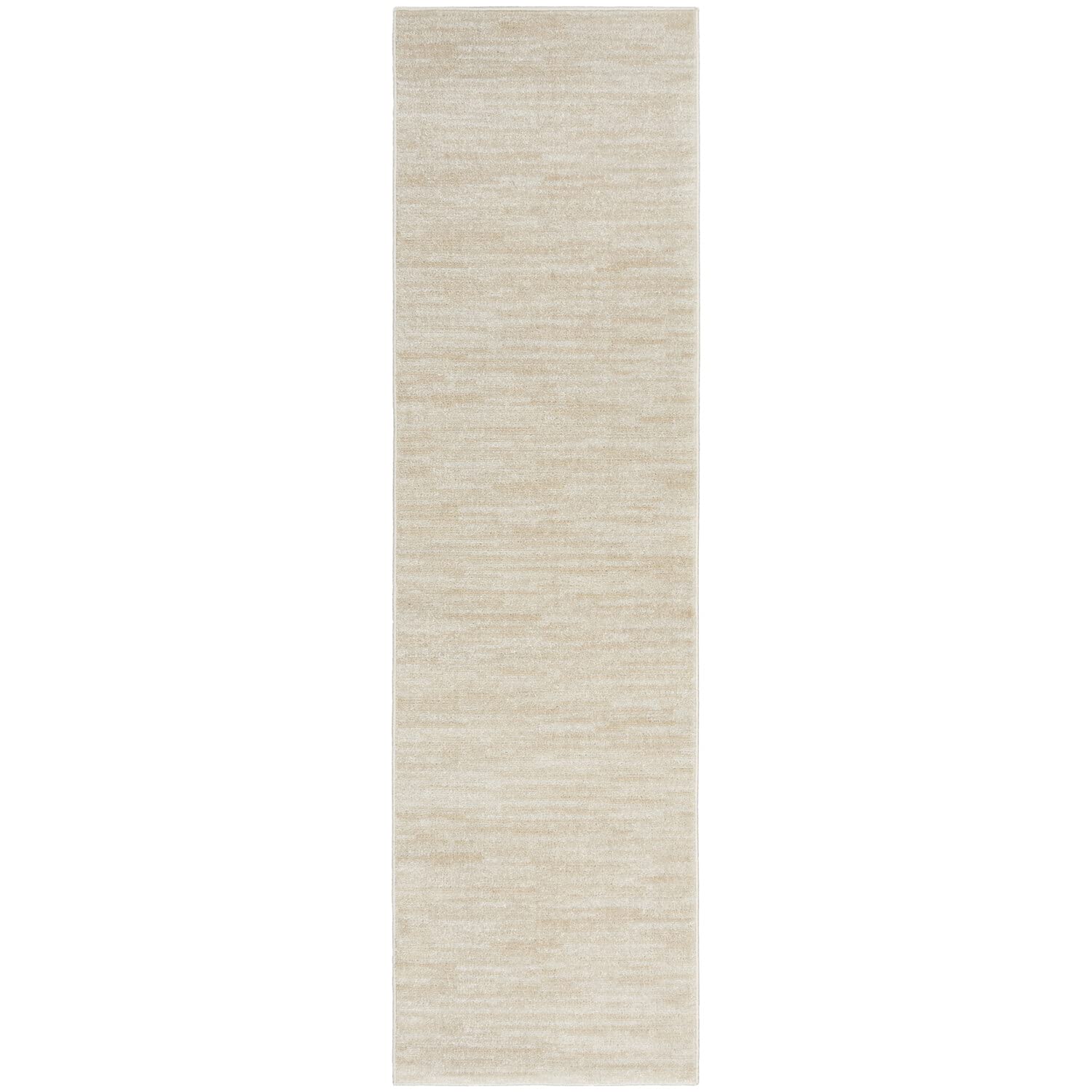 Nourison Essentials Indoor/Outdoor Ivory Beige 2'2' X 10' Area Rug, Easy Cleaning, Non Shedding, Bed Room, Living Room, Dining