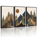 KUVIOKE Landscape Mountain Wall Art Set Sunrise Pine Tree Forest Nature Scenry Wilderness Farmhouse Rustic Modern Art Decorative