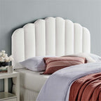 Modway Veronique Twin Modern Performance Velvet Headboard In White