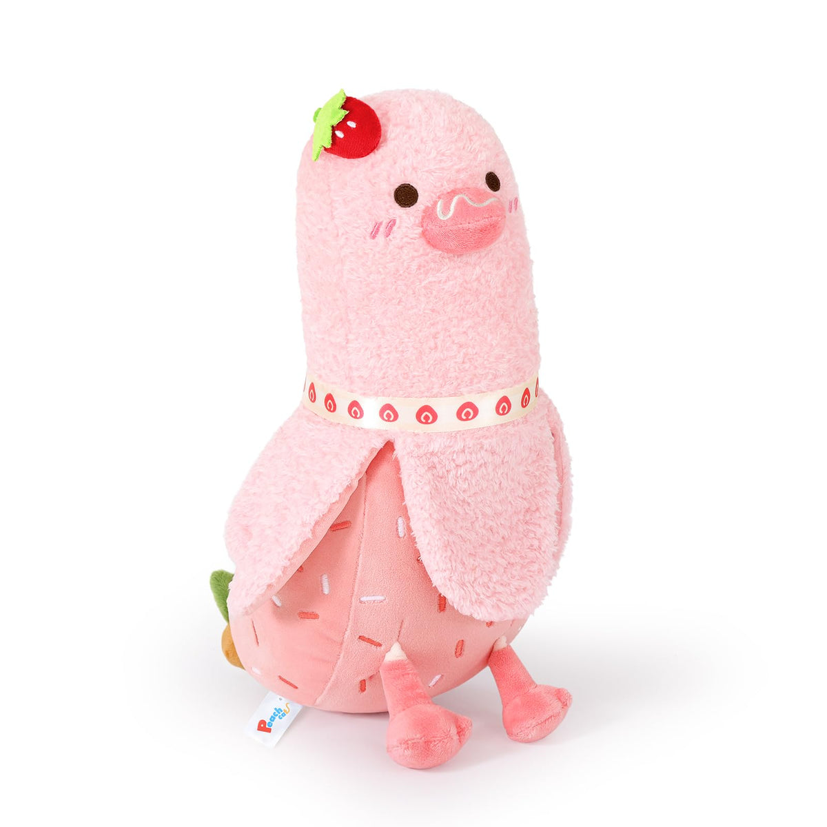 Peach Cat Strawberry Cake Banana Duck Plush Pillow With Cream Candy Body Plushies Toy Cute Stuffed Animals Gifts For Kids Pink 1