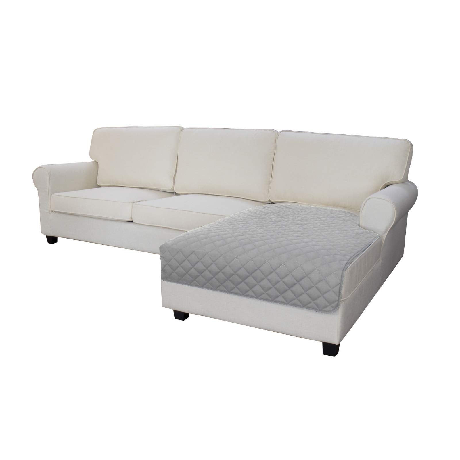 Easy-Going Sofa Slipcover L Shape Sectional Couch Cover 42 X 68 Inches Rectangular Chaise Lounge Cover Reversible Sofa Cover Fur