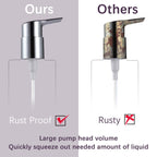 Boperzi 2 Pack Soap Dispenser Rust Proof Refillable Liquid Hand & Dish Soap Dispenser Set Leak Proof Plastic Chorme Pump For Kit