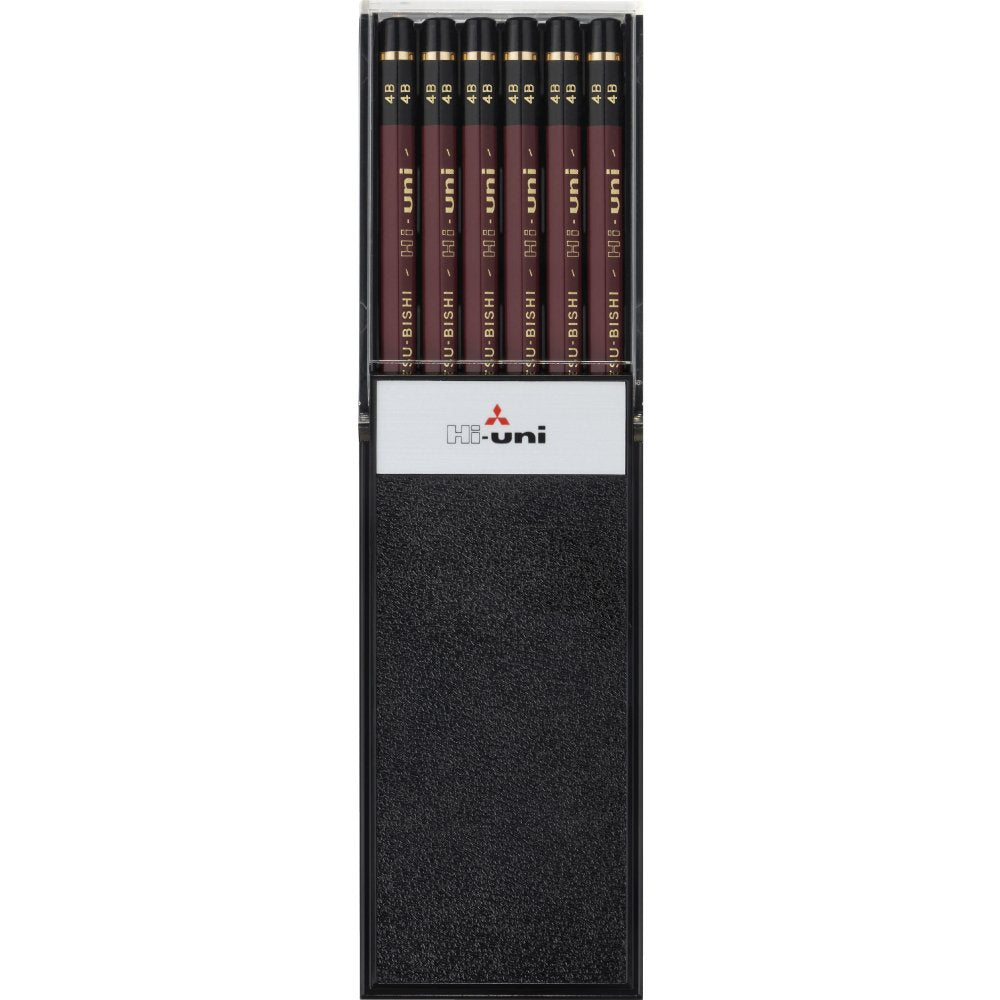 Uni Wooden Pencil, 4B, Box Of 12 (Hu4B)