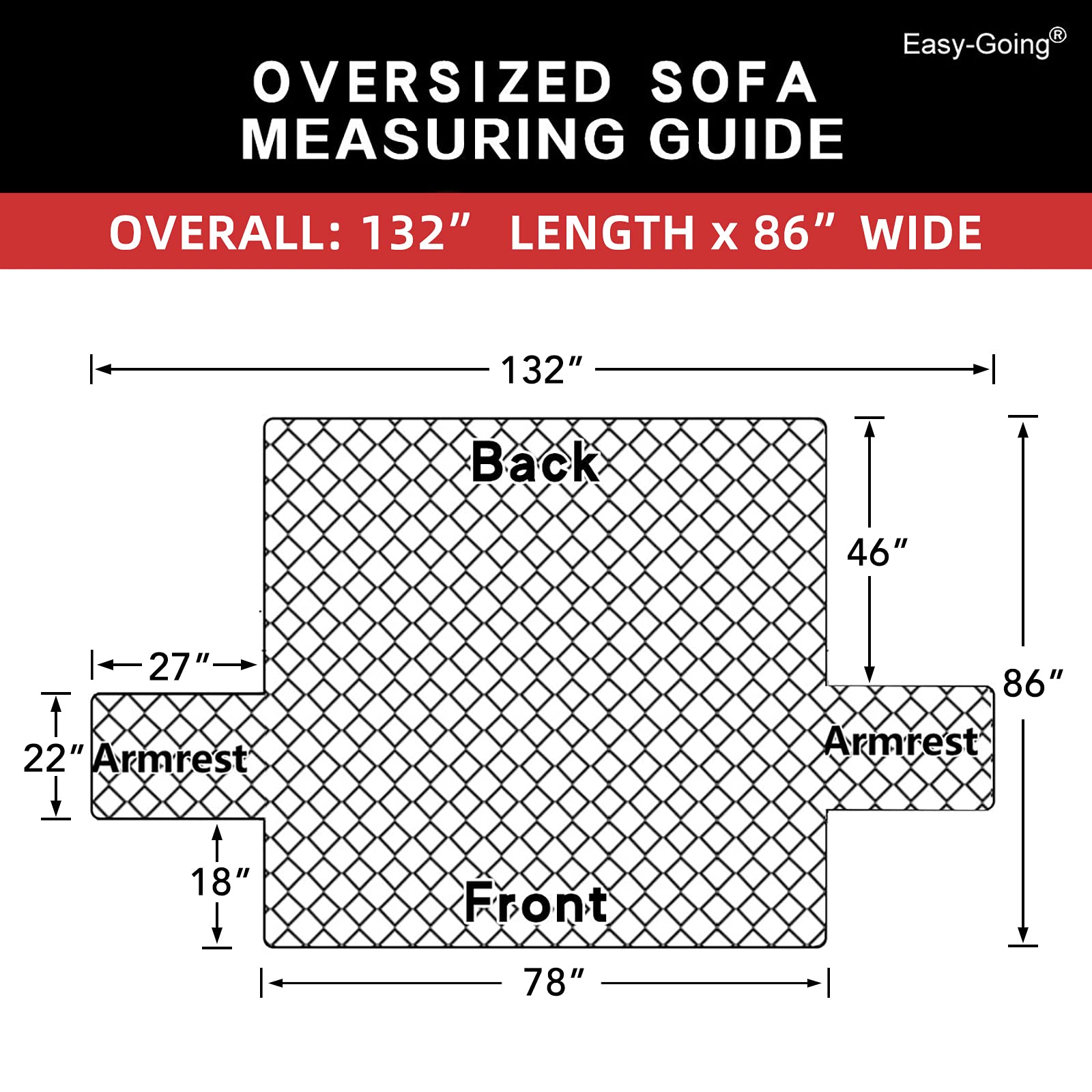 Easy-Going Reversible Oversized Couch Cover For 3 Cushion Couch Sofa Cover For Dogs Water Resistant Furniture Protector Cover Wi