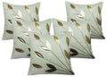 Msenterprises Designer Soft Cotton Cushion Cover Zip Close ( White, 16X16 Inches )  Set Of 5