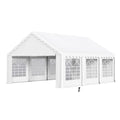 Phi Villa 20'X16' Outdoor Heavy Duty Party Tent Large Commercial Canopy Wedding Event Shelter With Removable Sidewalls & 3 Storage Bags For Patio Outdoor Garden Events, White
