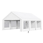 Phi Villa 20'X16' Outdoor Heavy Duty Party Tent Large Commercial Canopy Wedding Event Shelter With Removable Sidewalls & 3 Storage Bags For Patio Outdoor Garden Events, White