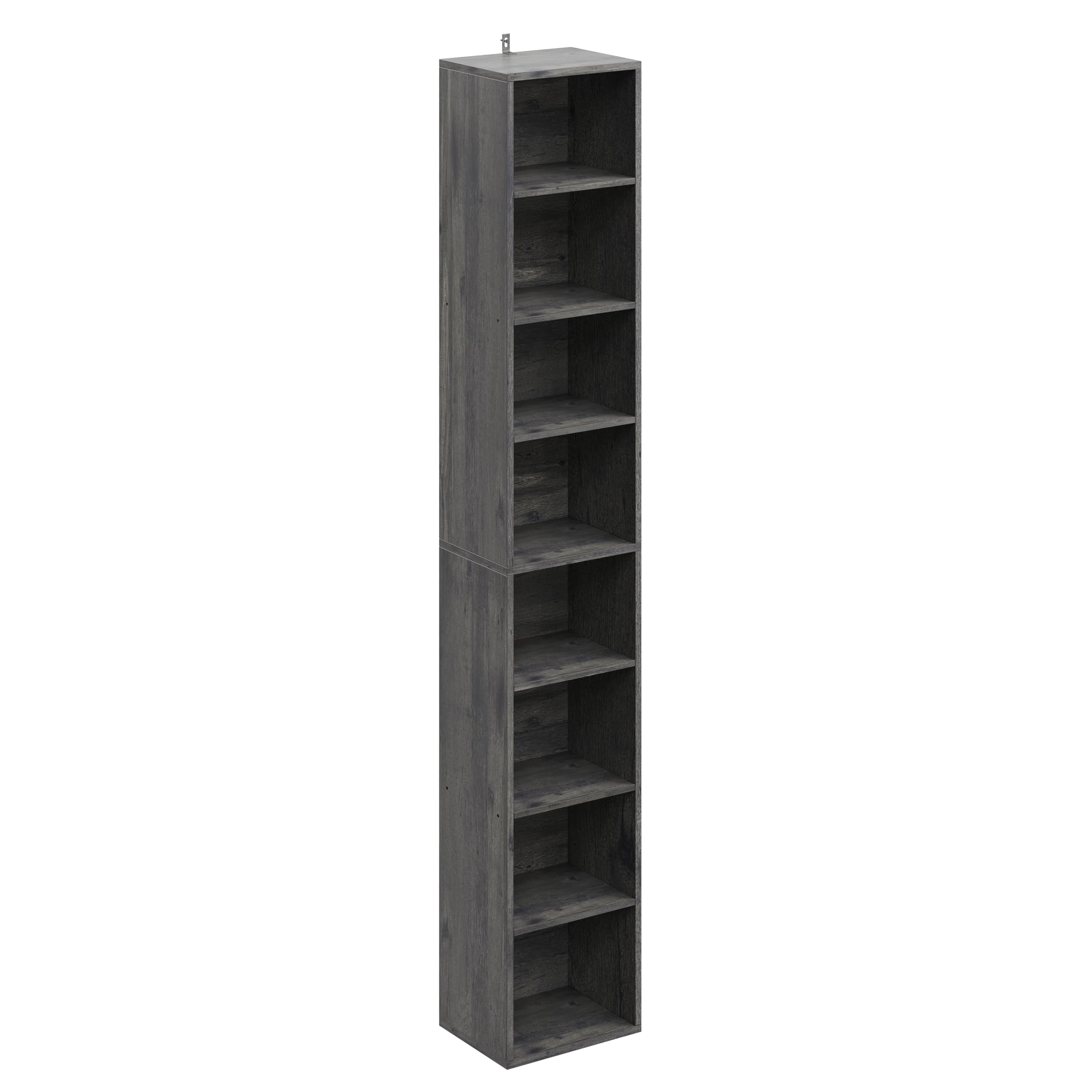 IRONCK Tall Narrow Bookshelf 8 Tiers, Compact Corner Bookcase, Easy to Match for Living Room, Office, Study, Bedroom