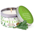 Magnificent 101 Long Lasting Pure White Sage Candle - 6 Oz - 35 Hour Burn Time - Organic, All Natural, Soy Candle to Cleanse You