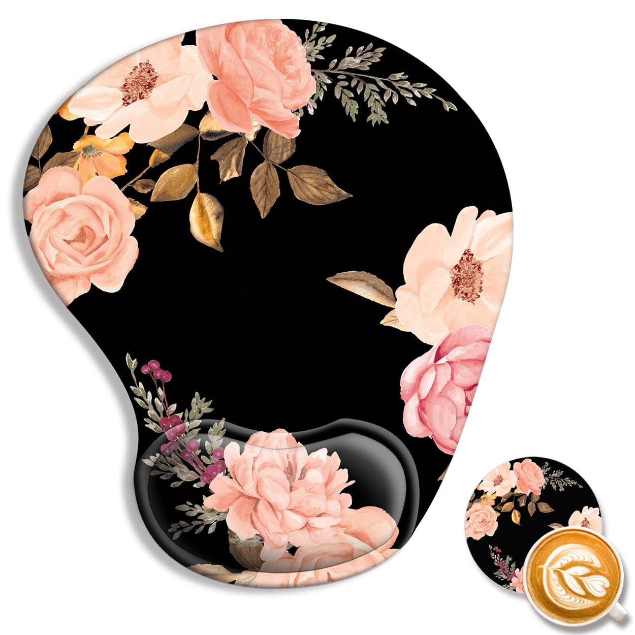 Pemlari Ergonomic Mouse Pad Wrist Support Gel With Non-Slip Rubber Base, Easy-Typing And Pain Relief, For Gaming Office Home Com