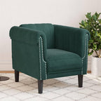 vidaXL Dark Green Velvet Armchair