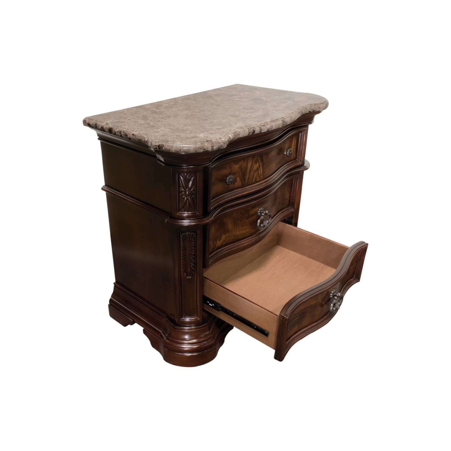 Best Master Furniture Barney's Traditional Walnut Nightstand