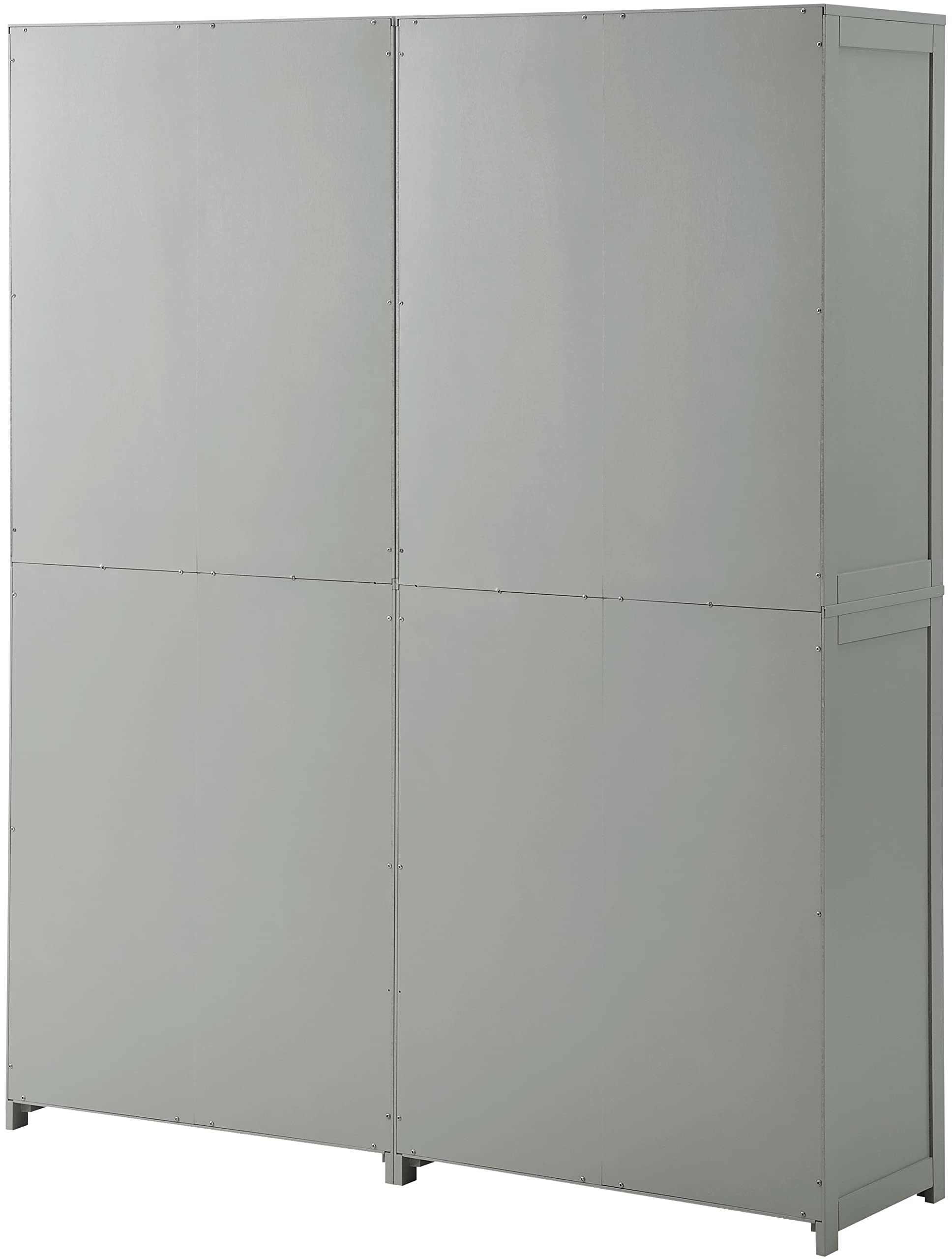 Crosley Furniture Savannah 2-Piece Pantry Storage Cabinet Set with Shelves, Kitchen, Dining, or Laundry Room, Gray