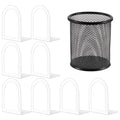 Bookends-Heavy Duty Bookends Metal Book Ends Universal Economy Bookends (White, 4 Pair)