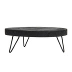 Creative Co-Op Decorative Paulownia Wood Pedestal, Black, 11''
