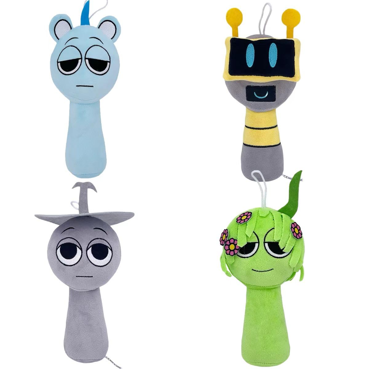 Sprunki Plush,10In Sprunki Game Plush, Realistic Cute Soft Stuffed Animal Doll Pillos Game Fans Boy Girl Kids(Sprunki-4Pcs-3)